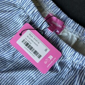 Edikted Striped Skirt in Blue and White